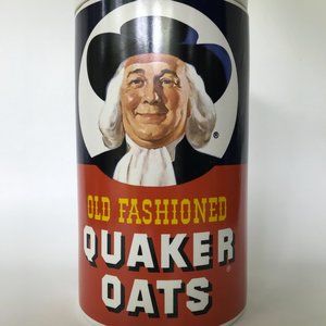 Old Fashioned Quicker Oats Ceramic Cookie Jar VTG